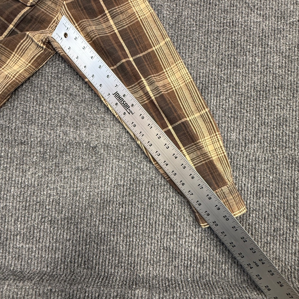 Old Mill Mens Size Large Plaid Flannel Button Down Long Sleeve Cotton Blend - Picture 8 of 10